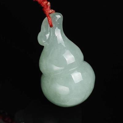 Lux-women-天然翡翠A货吊坠-平安翠葫芦(附权威鉴定证书 赠韩式编绳)